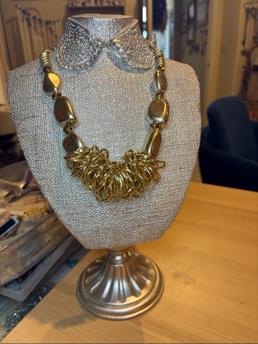 Gold Statement Necklace - Women's Jewelry
